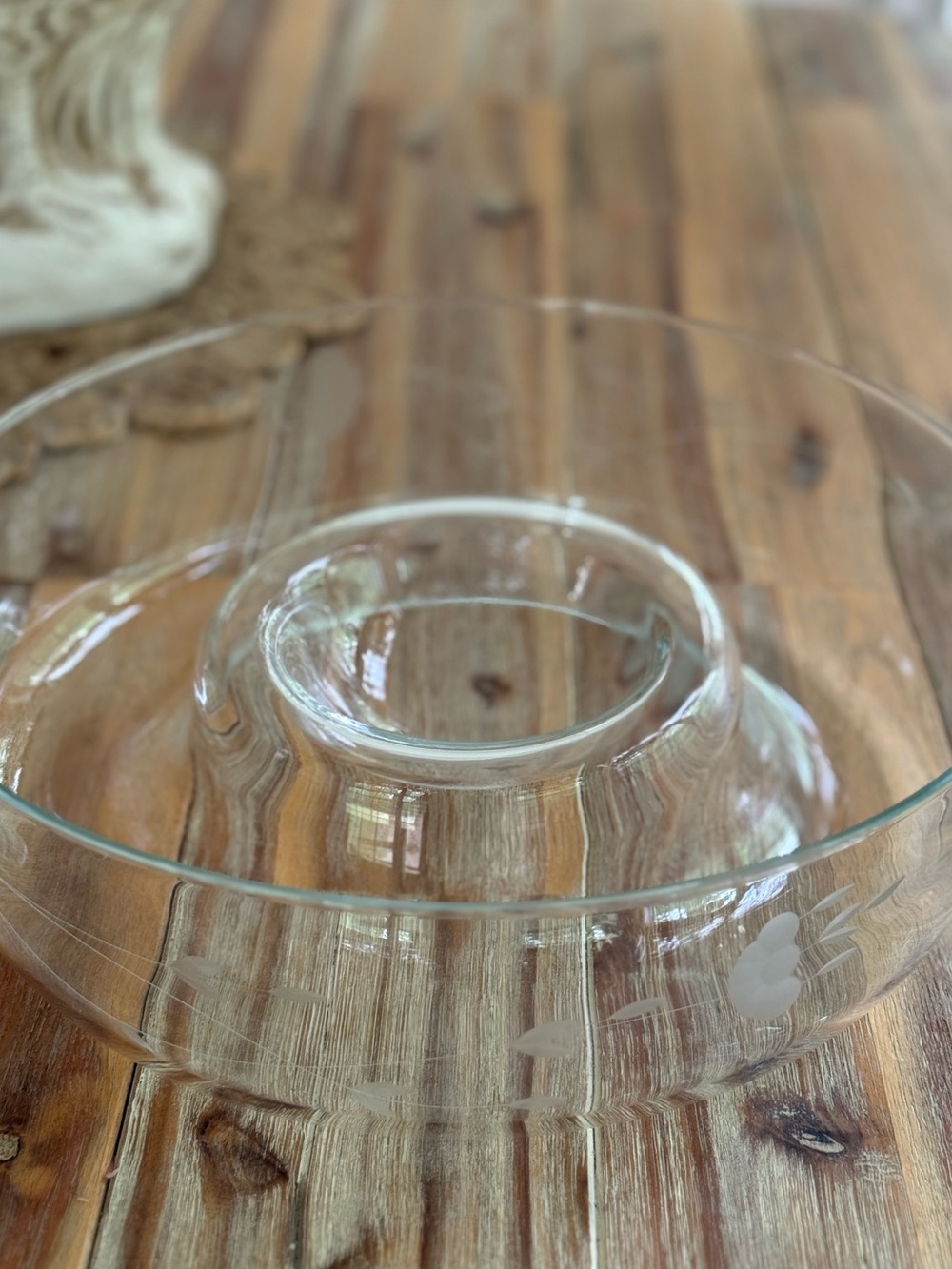 Princess House Clear Glass Chip & Dip Serving Bowl - Home Dining